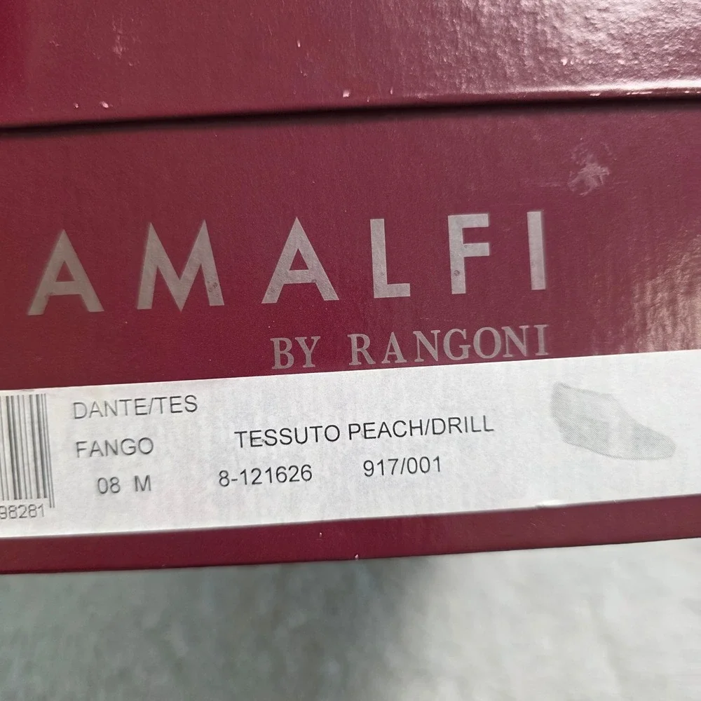 NEW Amalfi Rangoni Italian Brown‎ Stretch Leather Lined Wedge Loafers Shoes 8M